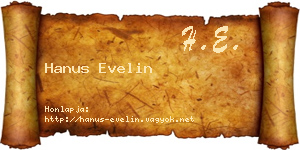 Hanus Evelin névjegykártya